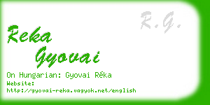 reka gyovai business card